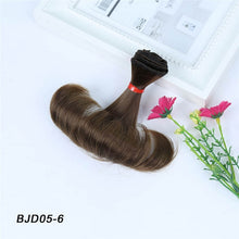 Load image into Gallery viewer, Cataleya AD SD DIY doll hair bjd high temperature silk wig hair curly doll tress wigs 15cm*100cm hair for dolls