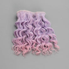 Load image into Gallery viewer, 15*100cm High Quality Screw Curly Hair Extensions for All Dolls DIY Hair Wigs Heat Resistant Fiber Hair Wefts Accessories toys