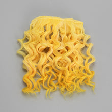 Load image into Gallery viewer, 15*100cm High Quality Screw Curly Hair Extensions for All Dolls DIY Hair Wigs Heat Resistant Fiber Hair Wefts Accessories toys