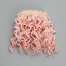 Load image into Gallery viewer, 15*100cm High Quality Screw Curly Hair Extensions for All Dolls DIY Hair Wigs Heat Resistant Fiber Hair Wefts Accessories toys