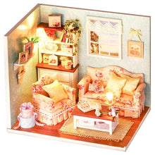 Load image into Gallery viewer, Doll House Furniture Diy Miniature 3D Wooden Miniaturas Dollhouse Toys for Children Birthday Gifts Casa Kitten Diary H013