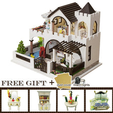 Load image into Gallery viewer, CUTEBEE DIY Dollhouse Wooden doll Houses Miniature Doll House Furniture Kit Casa Music Led Toys for Children Birthday Gift K18