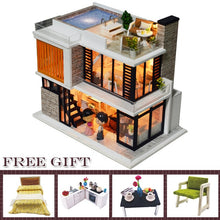 Load image into Gallery viewer, CUTEBEE DIY Dollhouse Wooden doll Houses Miniature Doll House Furniture Kit Casa Music Led Toys for Children Birthday Gift K18