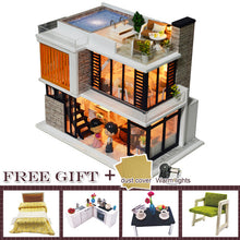 Load image into Gallery viewer, CUTEBEE DIY Dollhouse Wooden doll Houses Miniature Doll House Furniture Kit Casa Music Led Toys for Children Birthday Gift K18