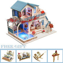 Load image into Gallery viewer, CUTEBEE DIY Dollhouse Wooden doll Houses Miniature Doll House Furniture Kit Casa Music Led Toys for Children Birthday Gift K18