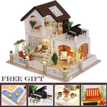 Load image into Gallery viewer, CUTEBEE DIY Dollhouse Wooden doll Houses Miniature Doll House Furniture Kit Casa Music Led Toys for Children Birthday Gift K18