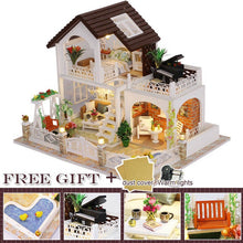Load image into Gallery viewer, CUTEBEE DIY Dollhouse Wooden doll Houses Miniature Doll House Furniture Kit Casa Music Led Toys for Children Birthday Gift K18