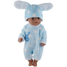 Load image into Gallery viewer, 2pcs/set Suit+Shoes Dolls Outfit For 43cm Baby Doll Cute Jumpers Rompers 17 Inch Zapf Doll Clothes