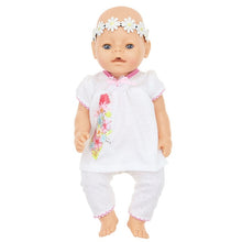 Load image into Gallery viewer, 2pcs/set Suit+Shoes Dolls Outfit For 43cm Baby Doll Cute Jumpers Rompers 17 Inch Zapf Doll Clothes
