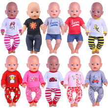 Load image into Gallery viewer, Doll Pajamas 14 Styles Clothes Accessories Fit 18 Inch American&amp;43 CM Born Baby Generation,Russian DIY Toy Birthday Girl's Gift