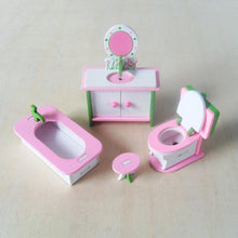 Load image into Gallery viewer, Simulation House Miniature Wooden Furniture DollHouse Accessories Toys Wood Furniture Set Dolls Baby Room For Kids Play Toy