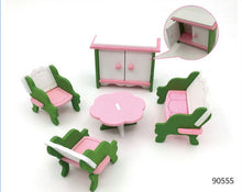 Load image into Gallery viewer, Simulation House Miniature Wooden Furniture DollHouse Accessories Toys Wood Furniture Set Dolls Baby Room For Kids Play Toy