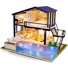 Load image into Gallery viewer, Doll House Wooden Furniture Diy House Miniature Box Puzzle Assemble 3D Miniaturas Dollhouse Kits Toys For Children Birthday Gift