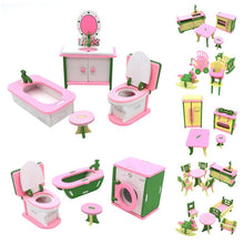 Load image into Gallery viewer, Simulation House Miniature Wooden Furniture DollHouse Accessories Toys Wood Furniture Set Dolls Baby Room For Kids Play Toy